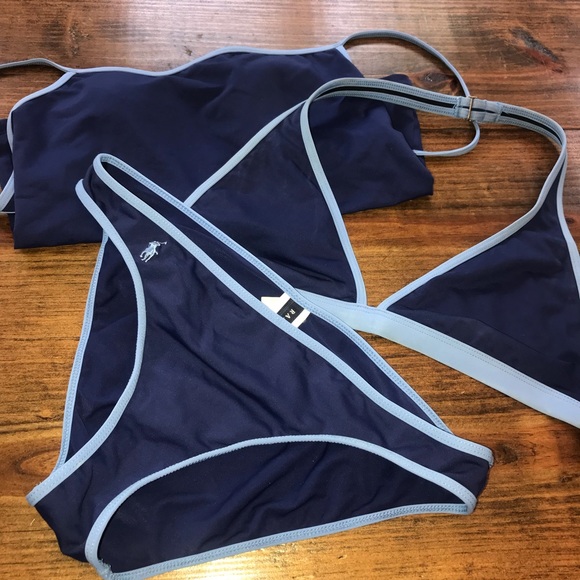 Ralph Lauren Other - Ralph Lauren Blue 3 piece bathing suit tankini set